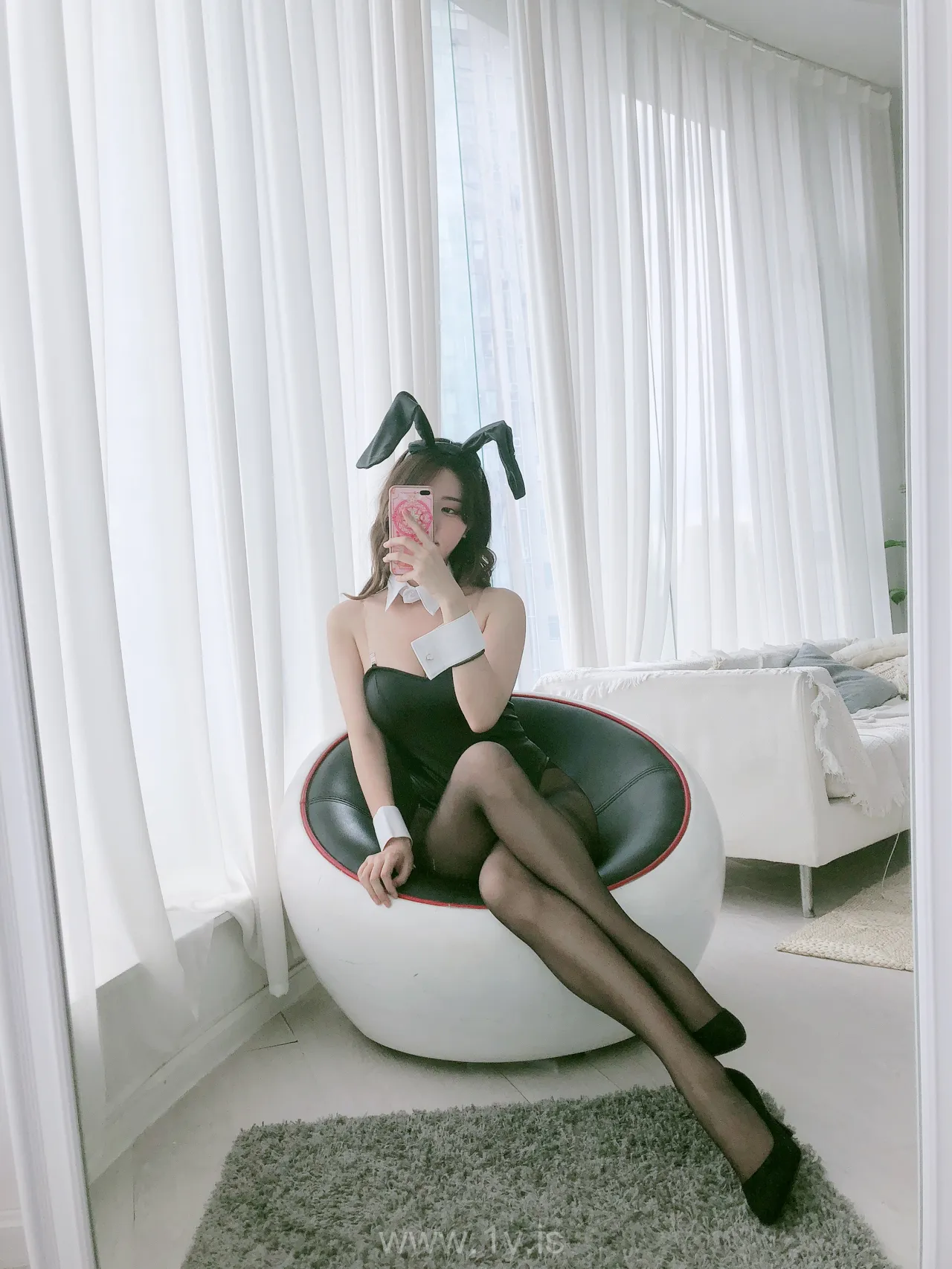 Coser@黑川 NO.015 Elegant Chinese Belle 黑色兔女郎